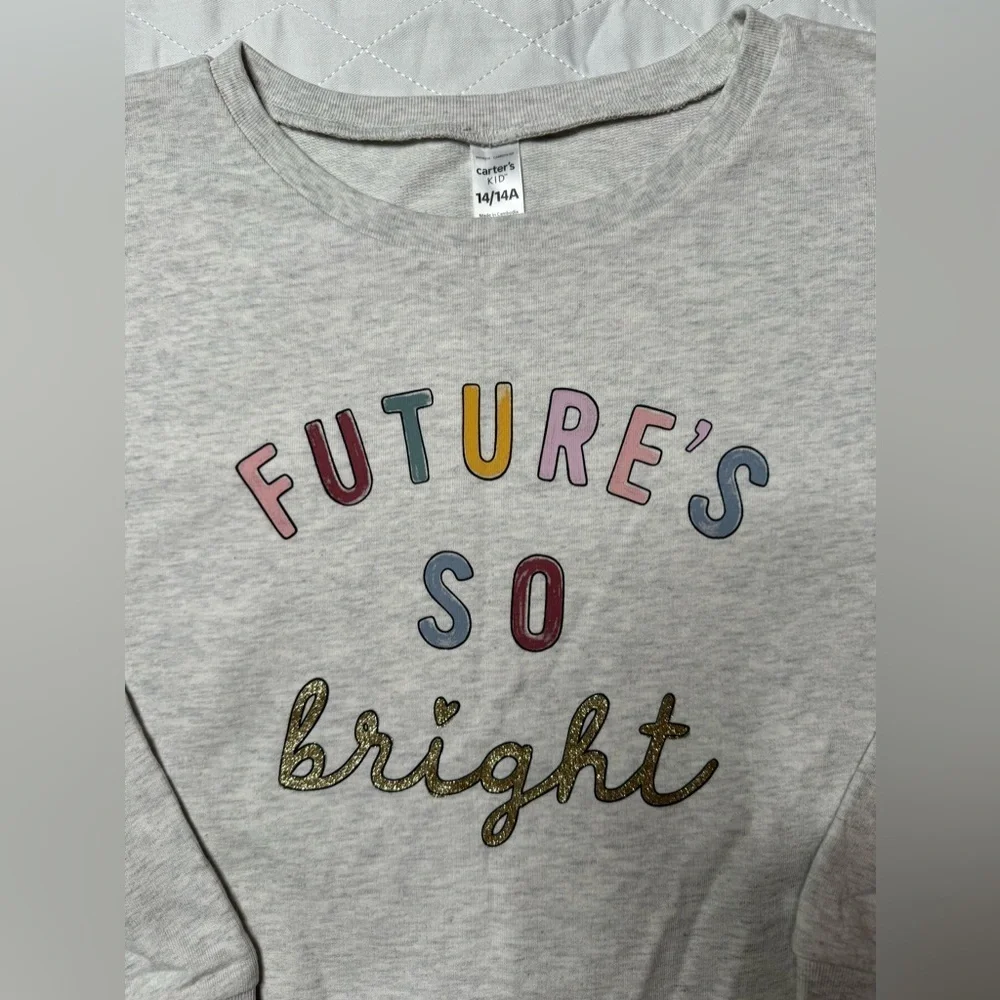 Carters‎ kid future so bright crewneck sweatshirt